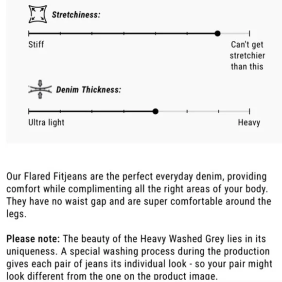 Fitjeans Flared - Heavy Washed Grey - Picture 5 of 13